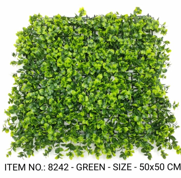 Green Cart Artificial Wall Grass for Home Decoration (14 Pcs) I Grass Mat for Wall I Vertical Garden Artificial Wall Plants (Multicolour, 50cm X 50cm